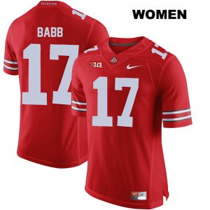 Women's NCAA Ohio State Buckeyes Kamryn Babb #17 College Stitched Authentic Nike Red Football Jersey VP20C78CQ